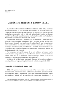 JERONIMO BIBILONI Y RAMON LLULL