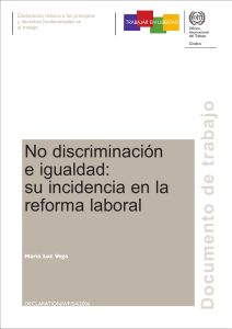 No discriminacion e igualdad: su incidencia en la reforma