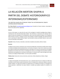 La relación Merton-Shapin a partir del debate historiográfico