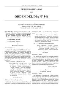 orden del día nº 546 - Cámara de Diputados