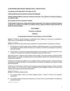 Constitución Política del Estado de Coahuila de Zaragoza