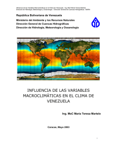 influencia de las variables macroclimticas en el clima de