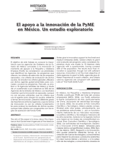 El apoyo a la innovación de la PyME en México. Un estudio