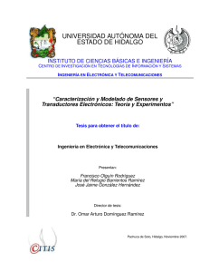 Caracterizacion y modelado de sensores