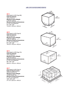 air container dimensions