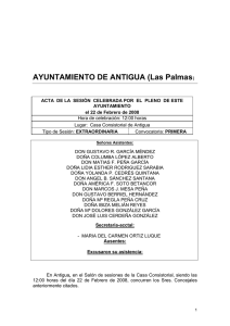 Acta de Pleno ordinario - Ayuntamiento de Antigua