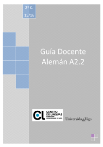 Guía Docente Alemán A2.2 - Centro de Linguas