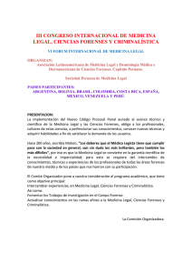 iii congreso internacional de medicina legal, ciencias forenses y