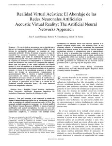 Realidad Virtual Acústica: El Abordaje de las Redes Neuronales