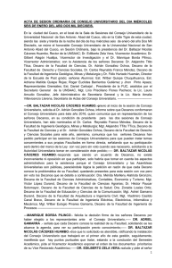 1 ACTA DE SESION ORDINARIA DE CONSEJO UNIVERSITARIO