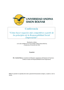 Conferencia - Universidad Andina Simón Bolívar