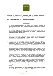Resolución del Ararteko, de 11 de mayo de 2011