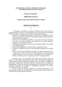 DERECHO CIVIL IV - Facultad de Ciencias Jurídicas y Sociales