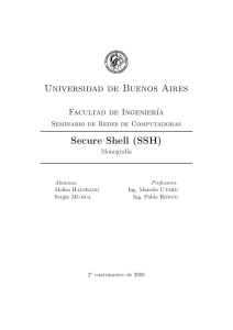 Universidad de Buenos Aires Secure Shell (SSH)