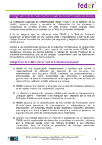 Código ético de la Federación Española de Enfermedades Raras