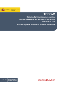 TEDS-M - Ministerio de Educación, Cultura y Deporte