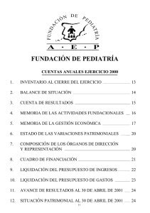 Memoria FEP 2000 - Asociación Española de Pediatría
