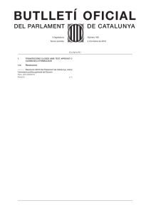 BOPC 160/10 T Resolució 323/X del Parlament de Catalunya, sobre