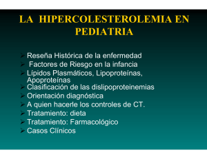 la hipercolesterolemia en pediatria