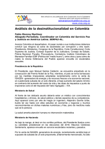 Análisis de la desinstitucionalidad en Colombia