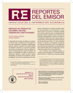 mercado de trabajo en colombia: hechos, tendencias e instituciones