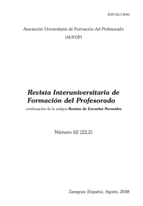 Agosto 2008 - Revista Interuniversitaria de Formación del Profesorado
