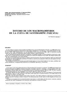 estudio de los macromamiferos de la cueva de santimamiñe (vizcaya)