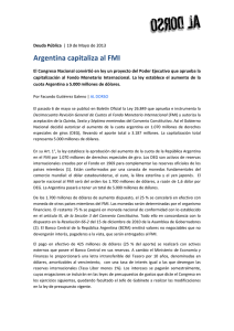 GALENO - Argentina capitaliza al FMI