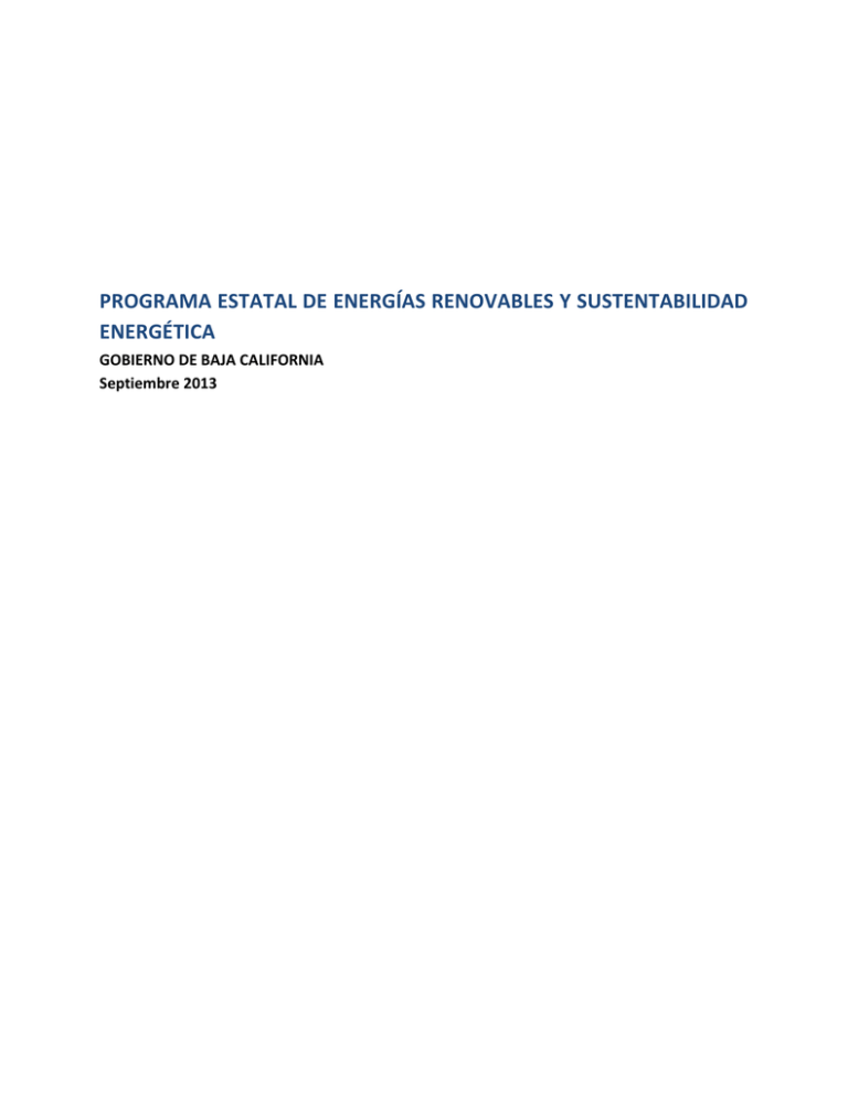 programa estatal de energías renovables y sustentabilidad energética