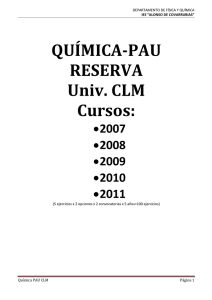 Preguntas PAU CLM 2007-2011 reserva clasificadas