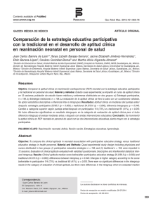 Comparación de la estrategia educativa participativa con la