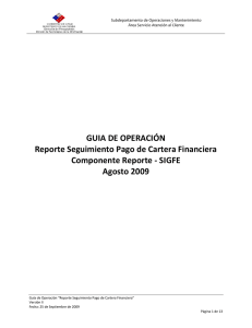 GUIA DE OPERACIÓN Reporte Seguimiento Pago de Cartera