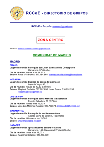 ZONA CENTRO RCCeE - DIRECTORIO DE GRUPOS