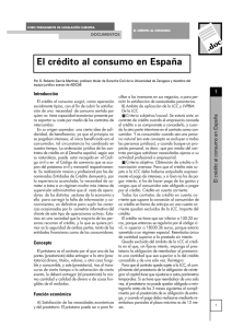 El crédito al consumo en España