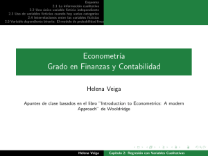 Econometría Grado en Finanzas y Contabilidad