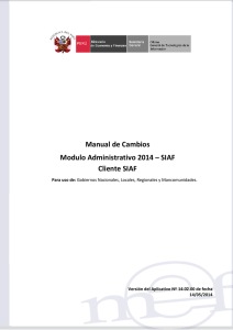 Manual de Cambios Modulo Administrativo 2014 – SIAF