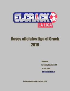 Bases oficiales Liga el Crack 2016