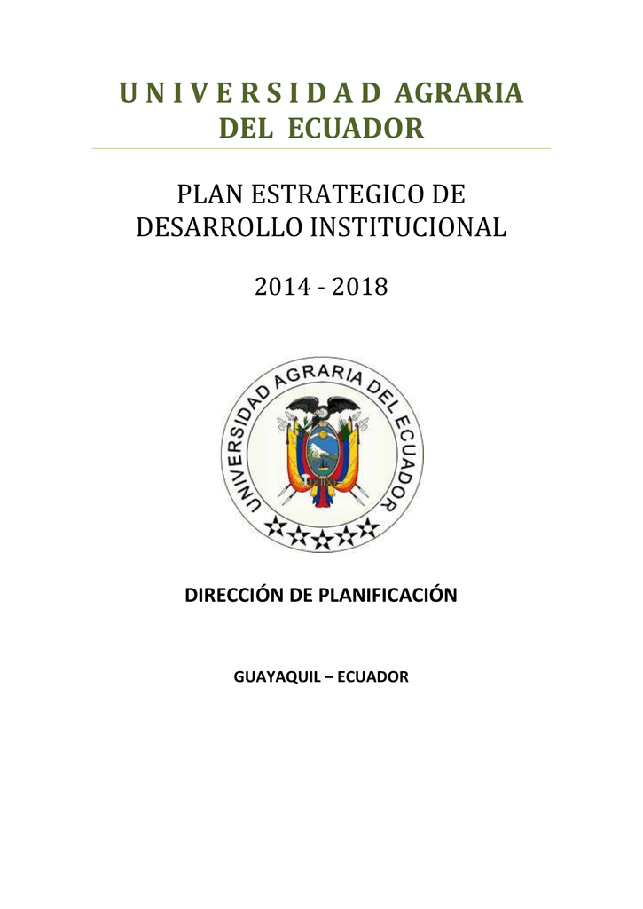 Plan Estrategico Pedi Universidad Agraria Del Ecuador