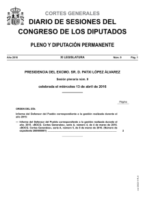 Presentación del Informe - Congreso de los Diputados