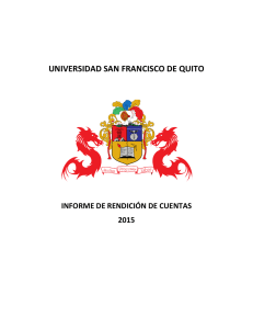 Rendición de cuentas 2015 - Universidad San Francisco de Quito