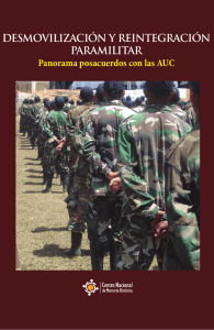 desmovilización y reintegración paramilitar