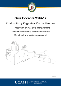 Producción y Organización de Eventos