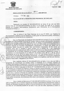 resolucion de alcaldia nº 0504-2009-mpch/a
