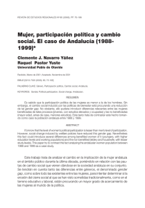 Mujer, participación política y cambio social. El caso de Andalucía