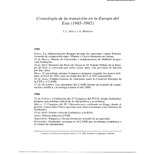 Cronología de la transición en la Europa del Este (1985