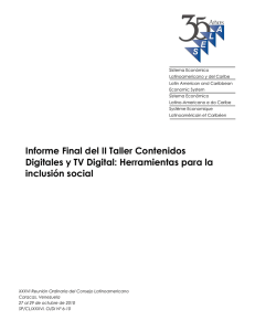 Informe Final del II Taller Contenidos Digitales y TV Digital