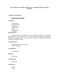 Reglamento Doping - Asociación del Rodeo Chileno de Arauco