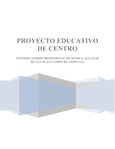 proyecto educativo del centro - Conservatorio Profesional de Música