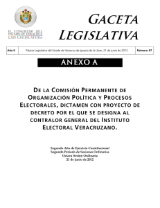 Gaceta Legislativa - H. Congreso del Estado de Veracruz