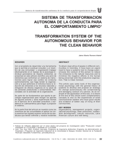 Sistema de transformación autónoma de la conducta para el